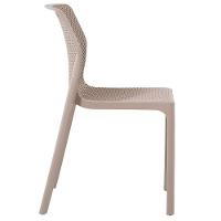 Kit 4 Cadeiras Empilhável Inmetro Capri Vega Fratini Em Polipropileno Cor Fendi