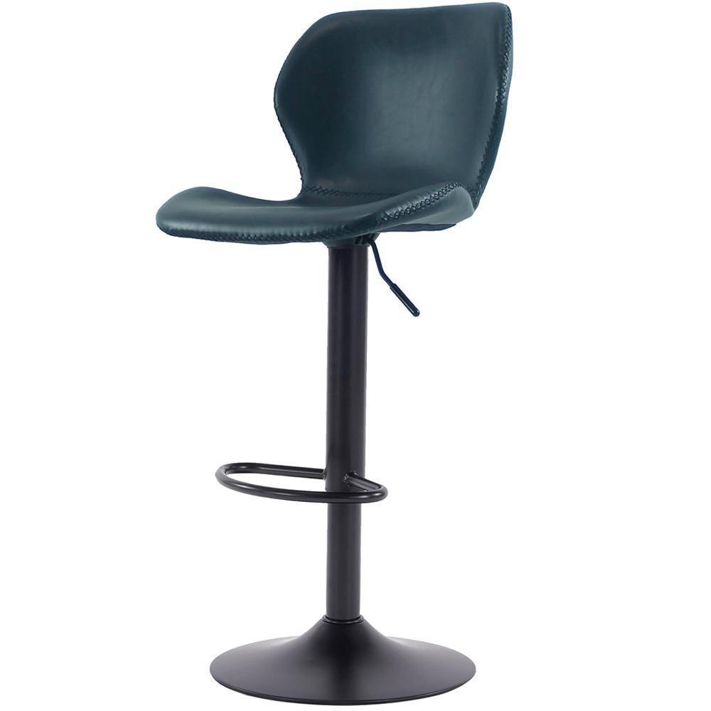 Kit 2 Banquetas Giratórias Bristol Itajaí Fratini 110 Cm (altura) Pu Cor Preta Base Disco Preta - 3