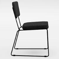 Kit 6 Cadeiras Estofada Para Sala De Jantar Base Aço Chumbo