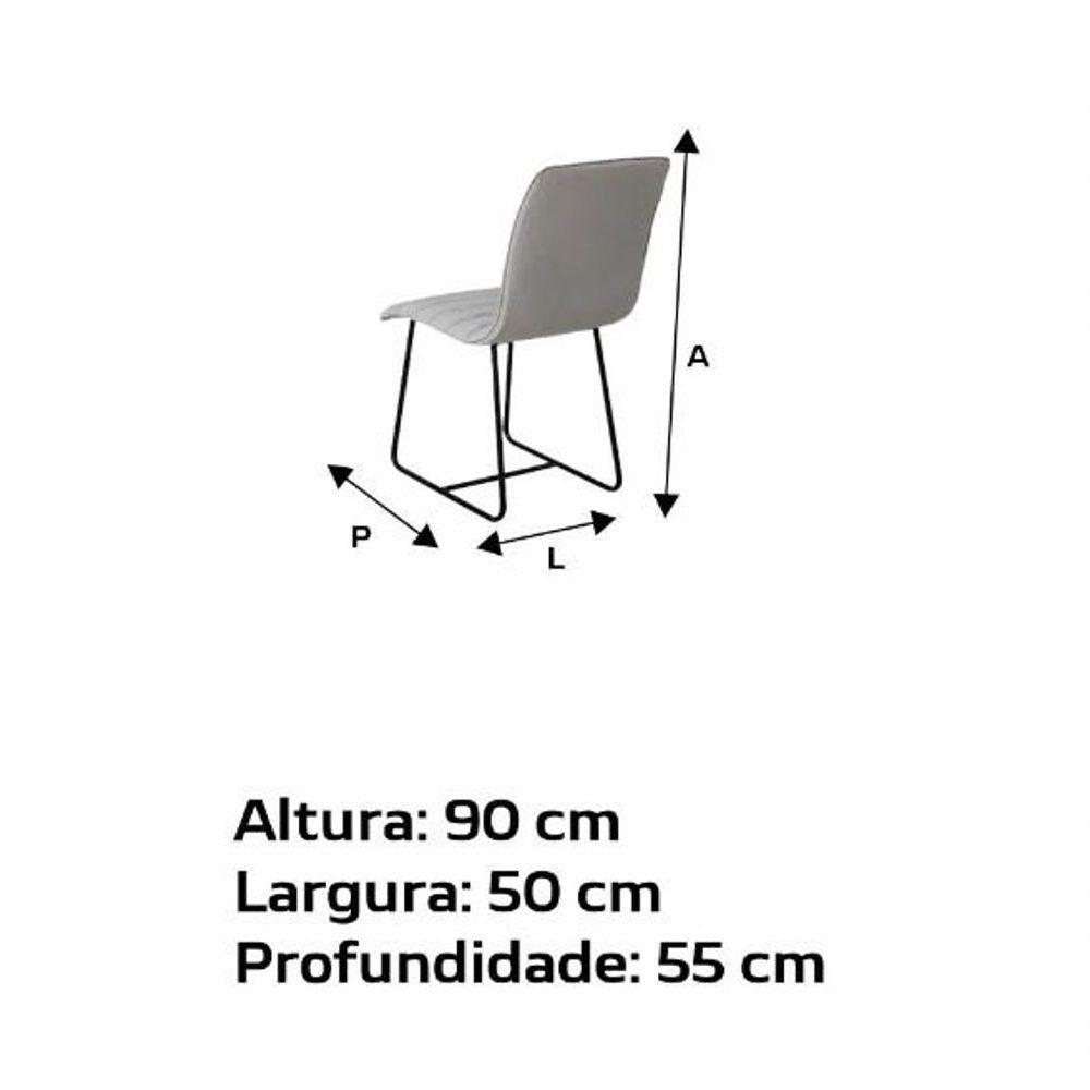 Conjunto 2 Cadeiras Cristal Sala De Jantar Em Couro Pérola E Metal Champanhe - 4