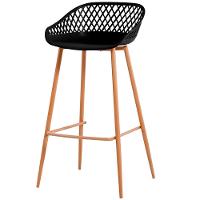 Kit 4 Banquetas Mônaco Clarice Alta Fratini 96 Cm (altura) Em Poliuretano (pu) Preto Base Em Aço - 3