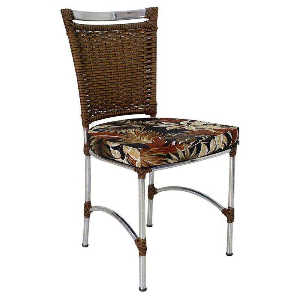 Cadeira Em Alumínio E Fibra Sintética Jk Cozinha Edícula Sepia E Rivieira Marrom - 1