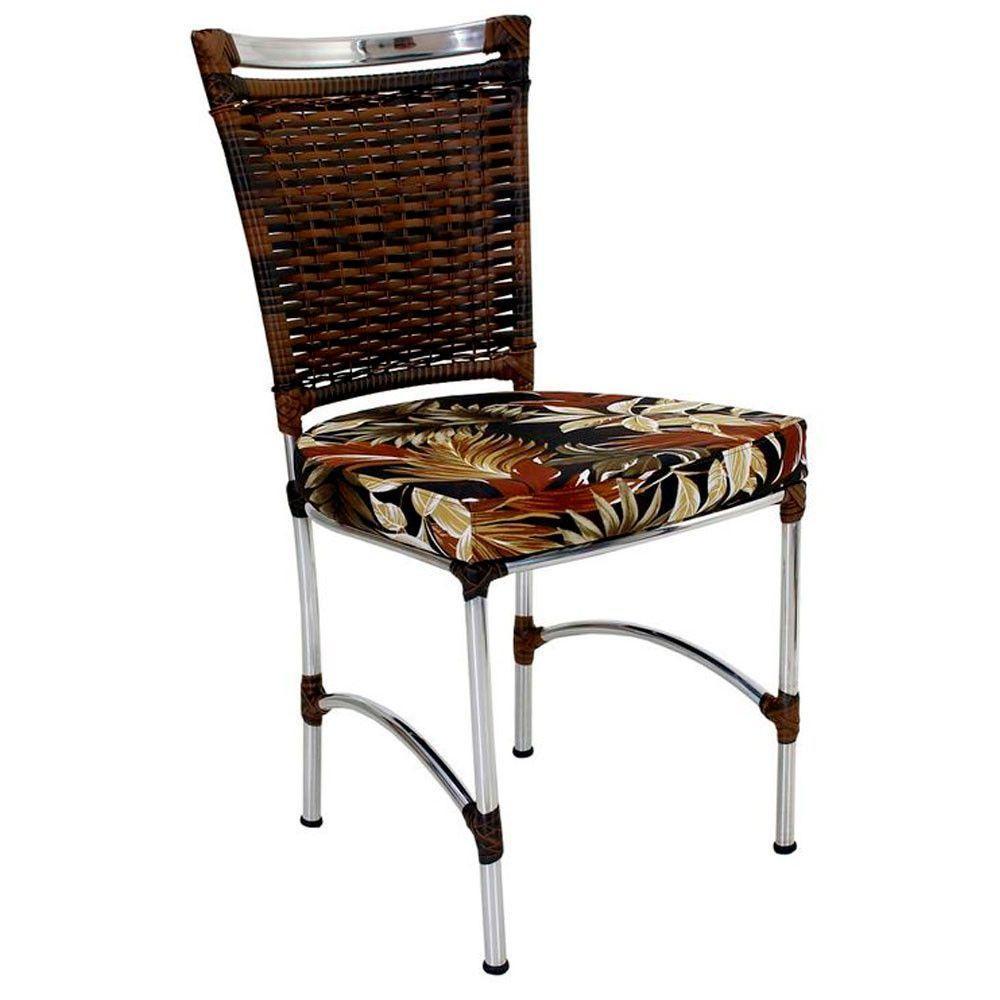 Cadeira Em Alumínio E Fibra Sintética Jk Cozinha Edícula Argila E Rivieira Marrom - 2