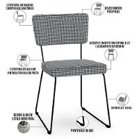 Kit 08 Cadeiras Allana L02 Pied Poule - 7