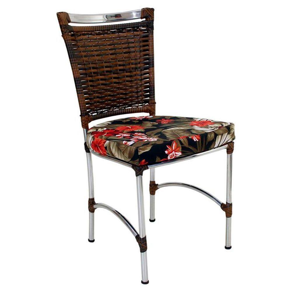 Cadeira Em Alumínio E Fibra Sintética Jk Cozinha Edícula Argila E Maui Preto - 2