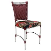 Cadeira Em Alumínio E Fibra Sintética Jk Cozinha Edícula Vinho Dark Maui Preto - 1