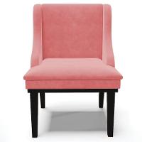 Kit 4 Cadeiras Decorativas Sala De Jantar Base Fixa De Madeira Firenze Suede Rosê/preto