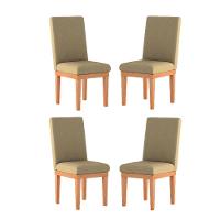 KitCadeiras Estofadas Reforçadas Para Mesa De Jantar Cor:capuccino - 1