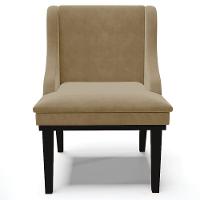 Kit 5 Cadeiras Decorativas Sala De Jantar Base Fixa De Madeira Firenze Suede Nude/preto G19