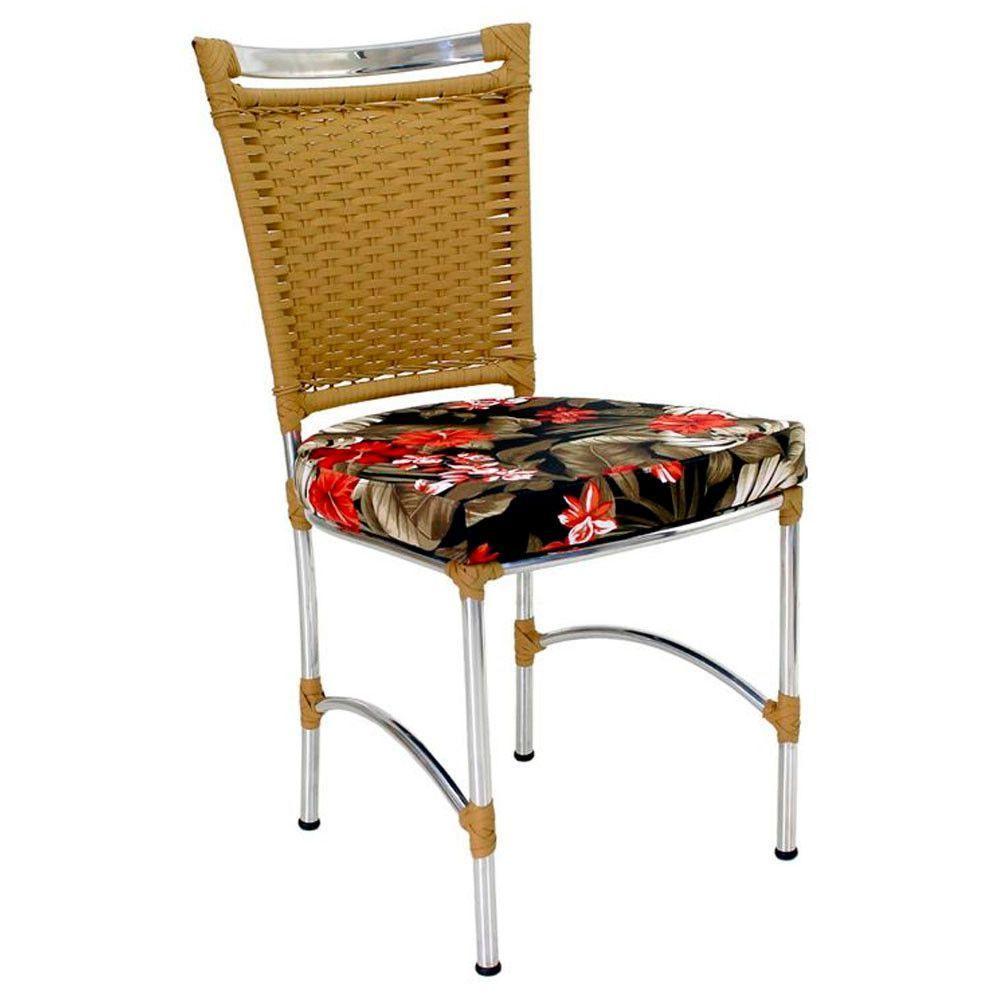 Cadeira Em Alumínio E Fibra Sintética Jk Cozinha Edícula Avelã E Maui Preto - 1