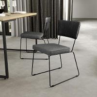 Kit 06 Cadeiras L02 Couríssimo Preto Linho Cinza Escuro - 9