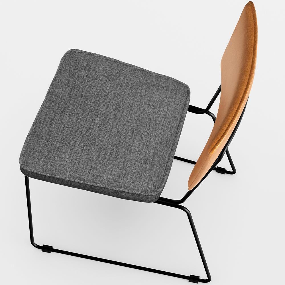 Kit 06 Cadeiras L02 Couríssimo Whisky Linho Cinza Escuro - 3