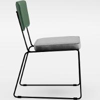 Kit 08 Cadeiras L02 Facto Verde Musgo Linho Cinza