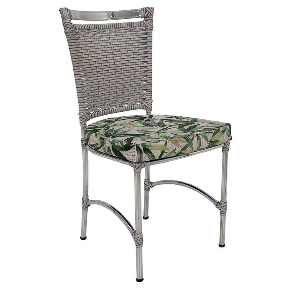 Cadeira Em Alumínio E Fibra Sintética Jk Cozinha Edícula Marmore E Vinalis Verde - 1