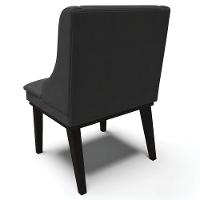 Kit 4 Cadeiras Decorativas Sala De Jantar Base Fixa De Madeira Firenze Pu Preto Fosco - 5