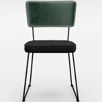 Kit 06 Cadeiras L02 Facto Verde Musgo Linho Chumbo - 9