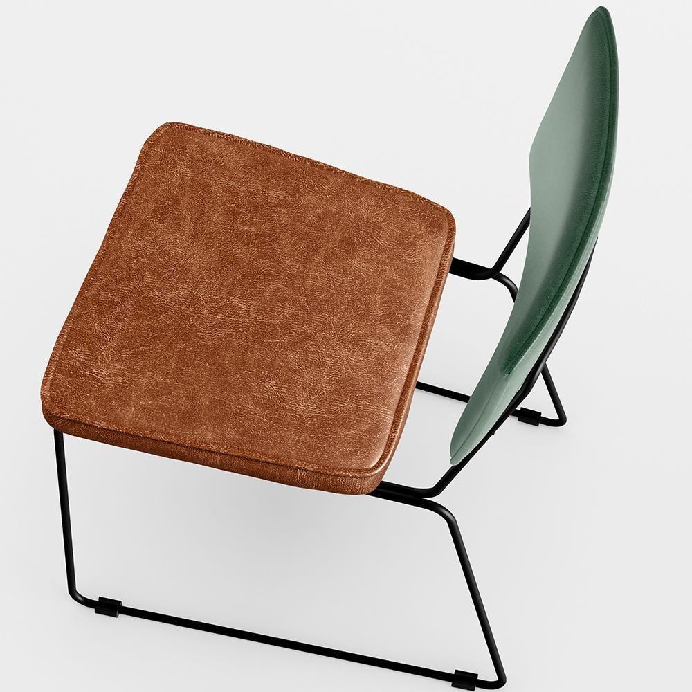 Kit 06 Cadeiras L02 Facto Verde Musgo Couríssimo Camel - 3