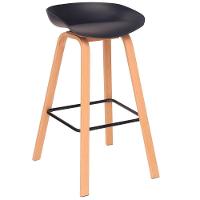 Kit 4 Banquetas Toledo Fratini 83 (altura) Revestimento Polipropileno Preto Base Em Aço E Apoio De Pé Preto - 2