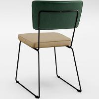 Kit 08 Cadeiras L02 Facto Verde Musgo Linho Bege Escuro - 2