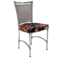 Cadeira Em Alumínio E Fibra Sintética Jk Cozinha Edícula Marmore E Maui Preto - 1