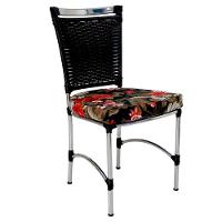 Cadeira Em Alumínio E Fibra Sintética Jk Cozinha Edícula Preto E Maui Preto - 1