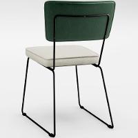 Kit 08 Cadeiras L02 Facto Verde Musgo Linho Champagne - 2