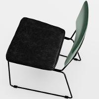 Kit 04 Cadeiras L02 Facto Verde Musgo Couríssimo Preto - 3