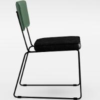 Kit 08 Cadeiras L02 Facto Verde Musgo Couríssimo Preto