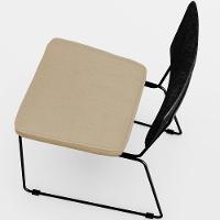 Kit 06 Cadeiras L02 Couríssimo Preto Linho Bege Escuro - 3