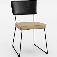 Kit 06 Cadeiras L02 Couríssimo Preto Linho Bege Escuro - 8