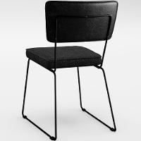 Kit 06 Cadeiras L02 Couríssimo Preto Linho Chumbo - 2