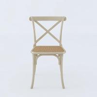 Kit 4 Cadeiras Jantar Off White Assento Bege Aço Branco - 3