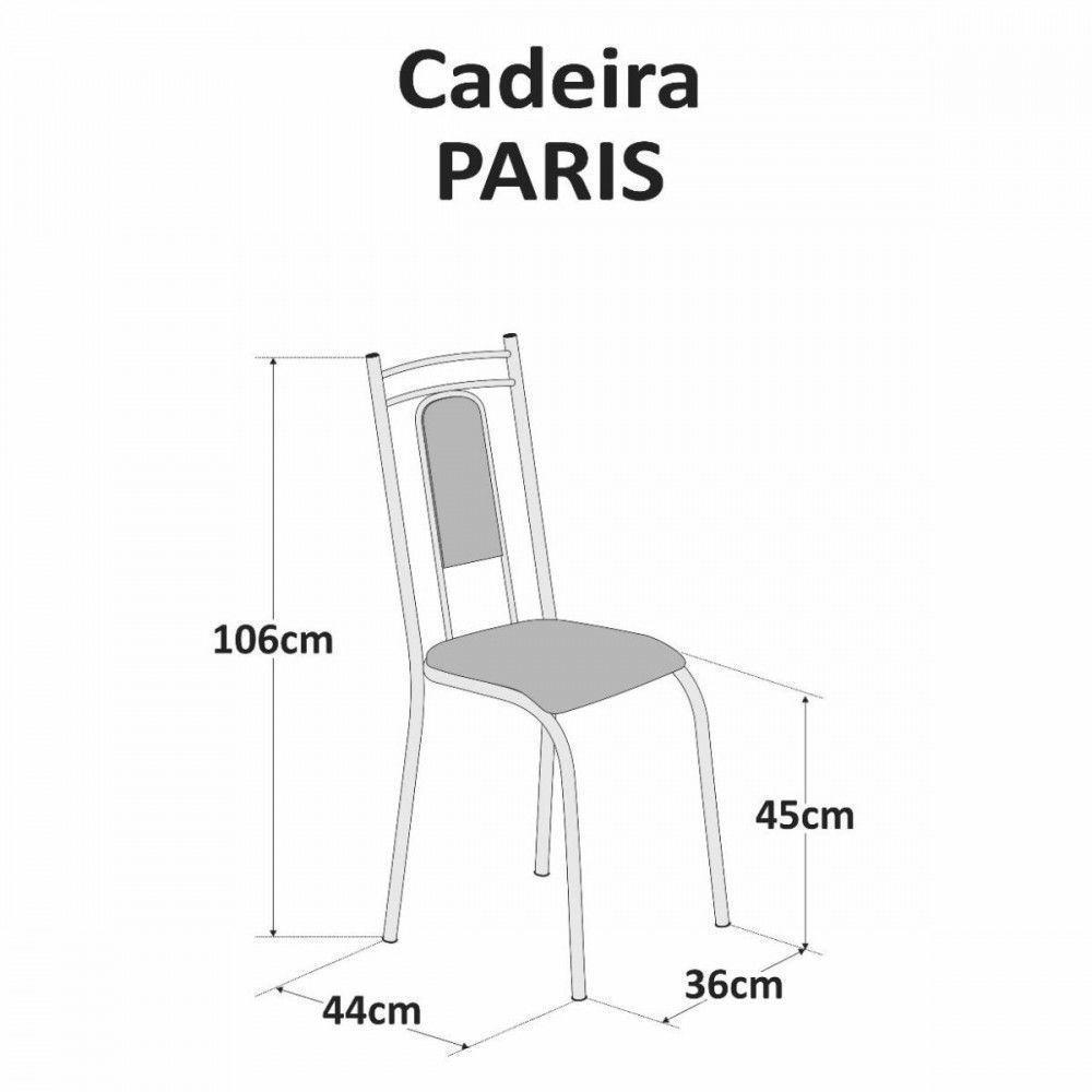 Conjunto Com 6 Cadeiras Paris Marrom Assento Creme Teixeira Marrom Com Creme - 2