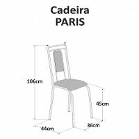 Conjunto Com 6 Cadeiras Paris Marrom Assento Creme Teixeira Marrom Com Creme - 2