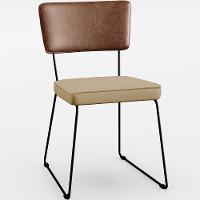 Kit 06 Cadeiras L02 Couríssimo Marrom Linho Bege Escuro - 8