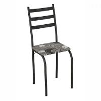 Conjunto Com 6 Cadeiras Maraba Martelado Grafite Assento Paraopeba Teixeira Grafite - 1