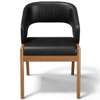 Kit 02 Cadeiras De Jantar E Estar Living Estofada Lince L02 Couríssimo Preto