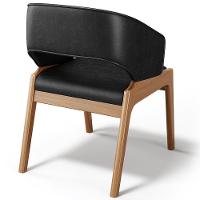 Kit 02 Cadeiras De Jantar E Estar Living Estofada Lince L02 Couríssimo Preto - 6