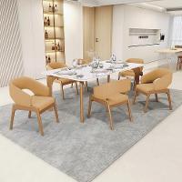 Kit 03 Cadeiras De Jantar E Estar Living Estofada Lince L02 Bouclê Mostarda - 3