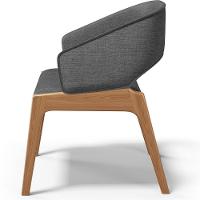 Kit 03 Cadeiras De Jantar E Estar Living Estofada Lince L02 Linho Cinza Escuro - 3