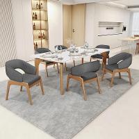 Kit 03 Cadeiras De Jantar E Estar Living Estofada Lince L02 Linho Cinza Escuro