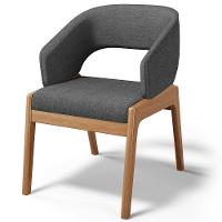 Kit 03 Cadeiras De Jantar E Estar Living Estofada Lince L02 Linho Cinza Escuro - 5