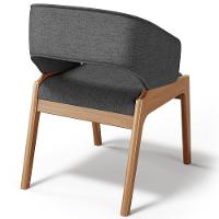 Kit 03 Cadeiras De Jantar E Estar Living Estofada Lince L02 Linho Cinza Escuro - 8