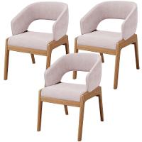 Kit 03 Cadeiras De Jantar E Estar Living Estofada Lince L02 Suede Rosê - 1