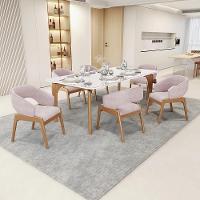 Kit 03 Cadeiras De Jantar E Estar Living Estofada Lince L02 Suede Rosê - 8