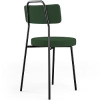 Kit 02 Cadeiras Decorativas Estofada Sala De Jantar Barcelona L02 Suede Verde Musgo - 7