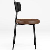 Kit 02 Cadeiras Decorativas Estofada Para Sala Jantar Barcelona L02 Couríssimo Preto Marrom - 2