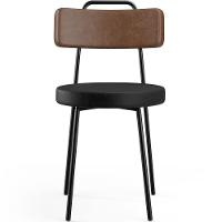 Kit 02 Cadeiras Decorativas Estofada Para Sala De Jantar Barcelona L02 Couríssimo Marrom Preto - 2