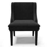Kit 4 Cadeiras Estofadas Para Sala De Jantar Base Fixa De Madeira Preto Lia Suede Preto - Ibiza - 3