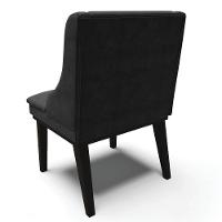 Kit 4 Cadeiras Estofadas Para Sala De Jantar Base Fixa De Madeira Preto Lia Suede Preto - Ibiza